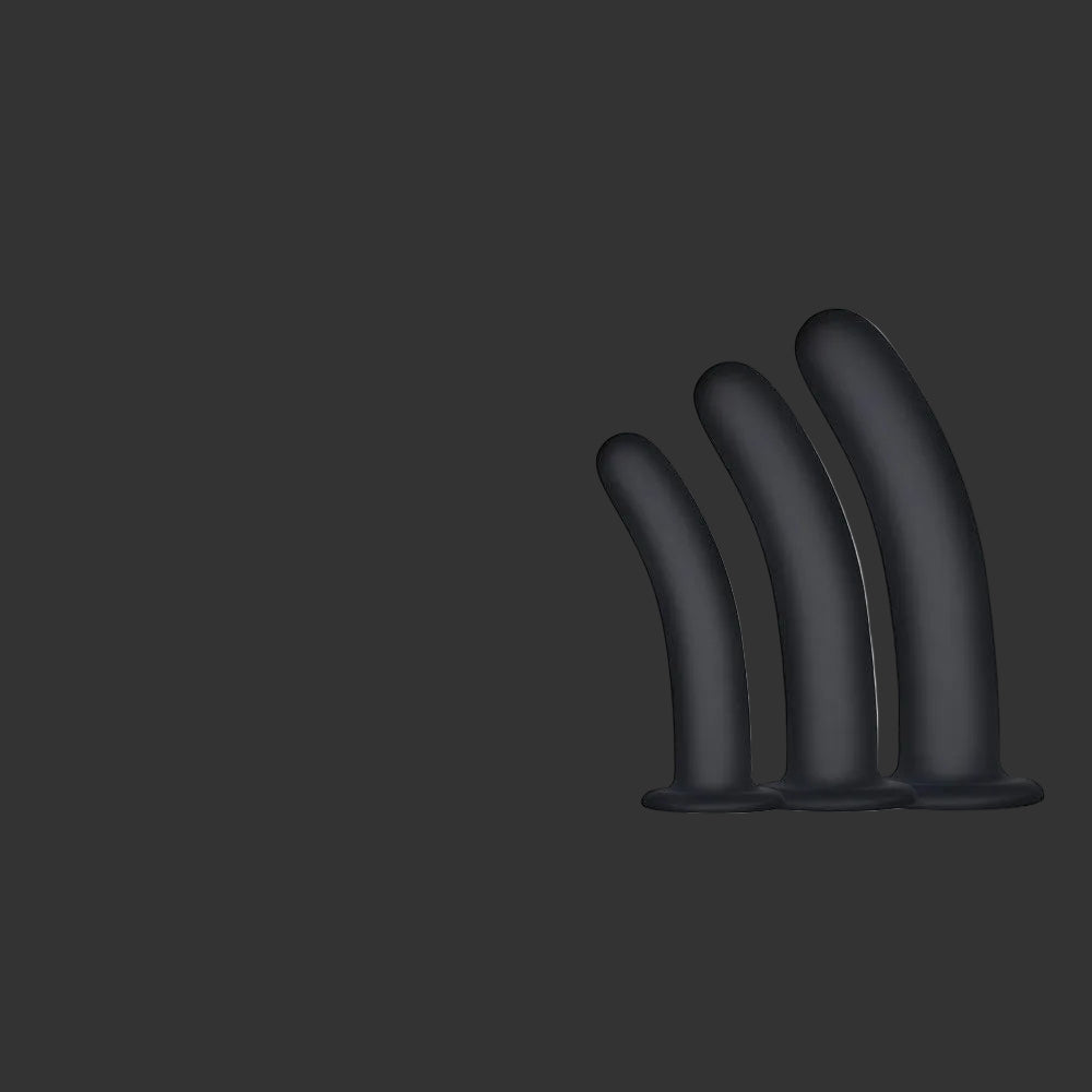 Kick Up Silicone Vaginal Training Kit - Black Vaginal Dilators - Set of 3 Sizes