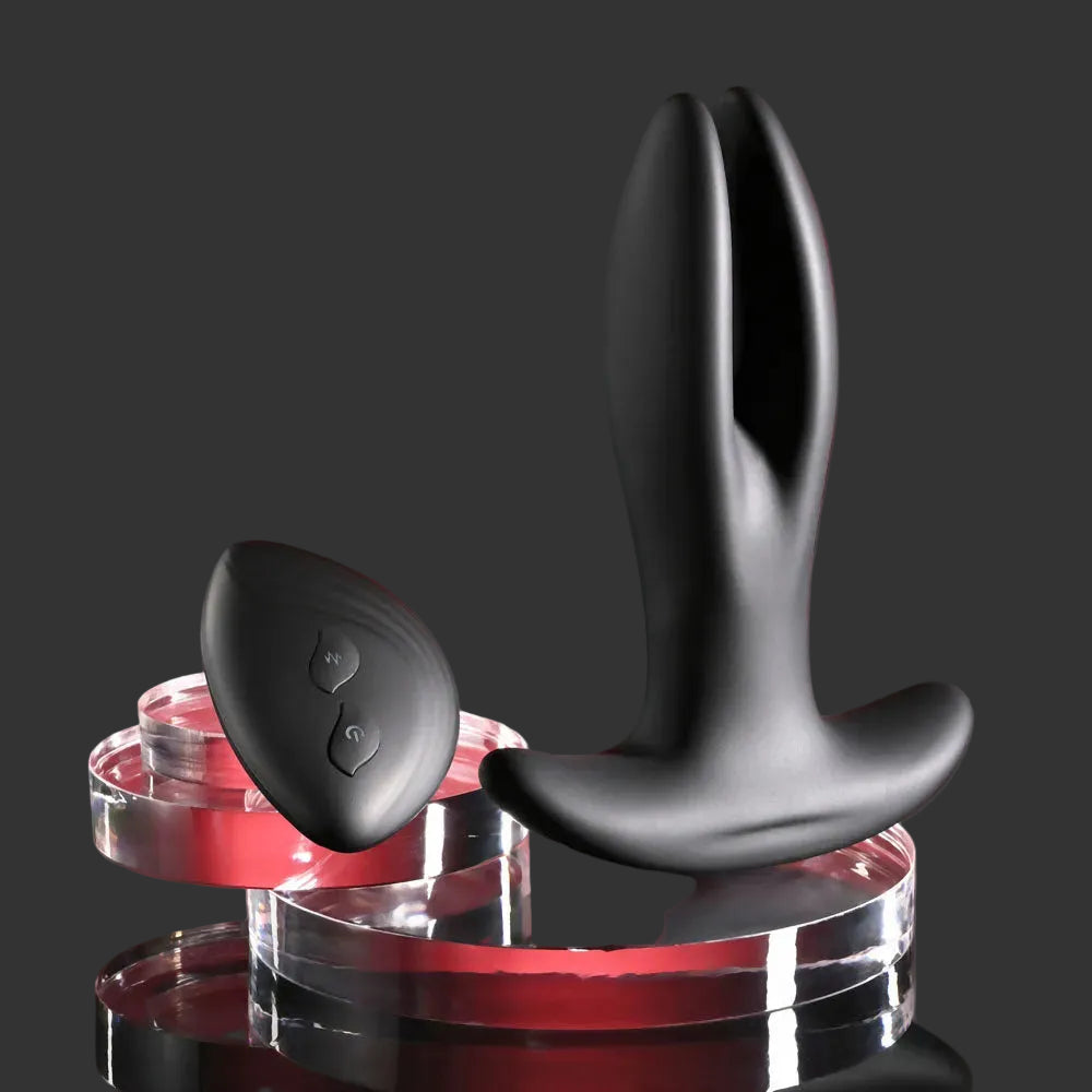 Gender X SPREAD THE LOVE - Black USB Rechargeable Stretching Anal Plug with Wireless Remote