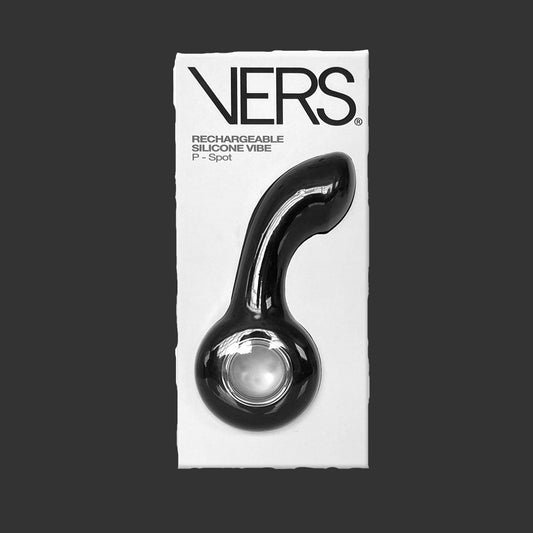 VERS Rechargeable Silicone P-Spot Vibe - Black 13 cm USB Rechargeable Prostate Massager