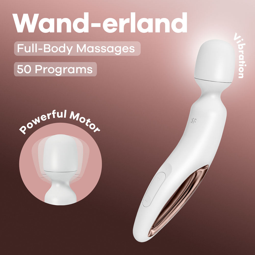 White and rose gold Wand-erland massage wand.