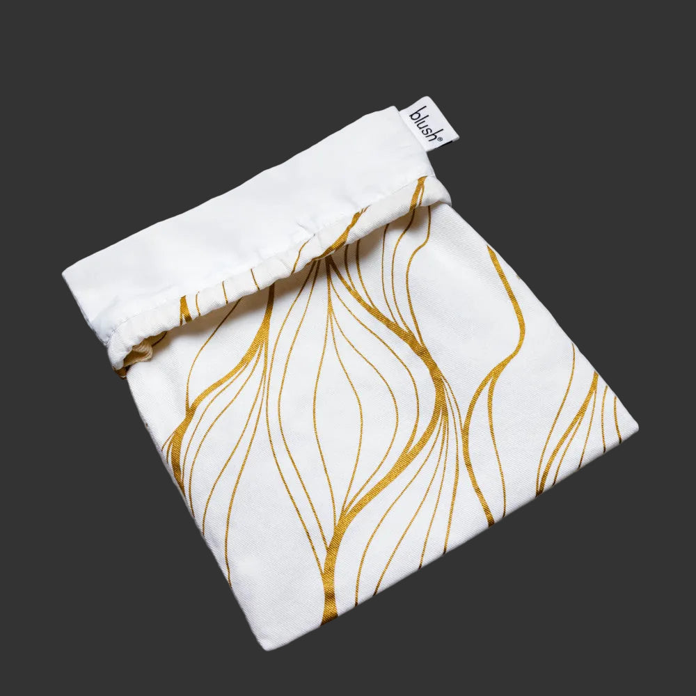 The Collection Embrace Cotton Toy Storage Bag gold and white