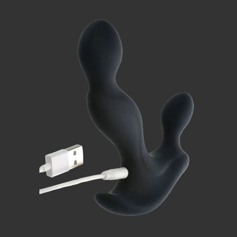 Adam & Eve Adam's Vibrating Triple Probe - Black USB Rechargeable Prostate Massager