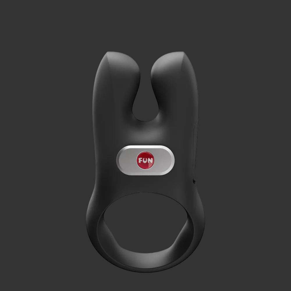 Fun Factory NOS PRO Black - Black USB-C Rechargeable Vibrating Cock Ring