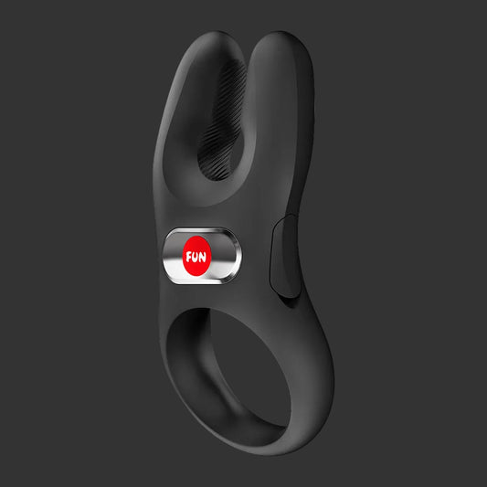Fun Factory NOS PRO Black - Black USB-C Rechargeable Vibrating Cock Ring