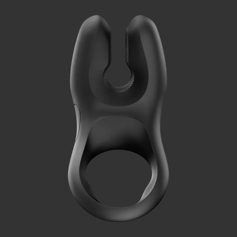 Fun Factory NOS PRO Black - Black USB-C Rechargeable Vibrating Cock Ring
