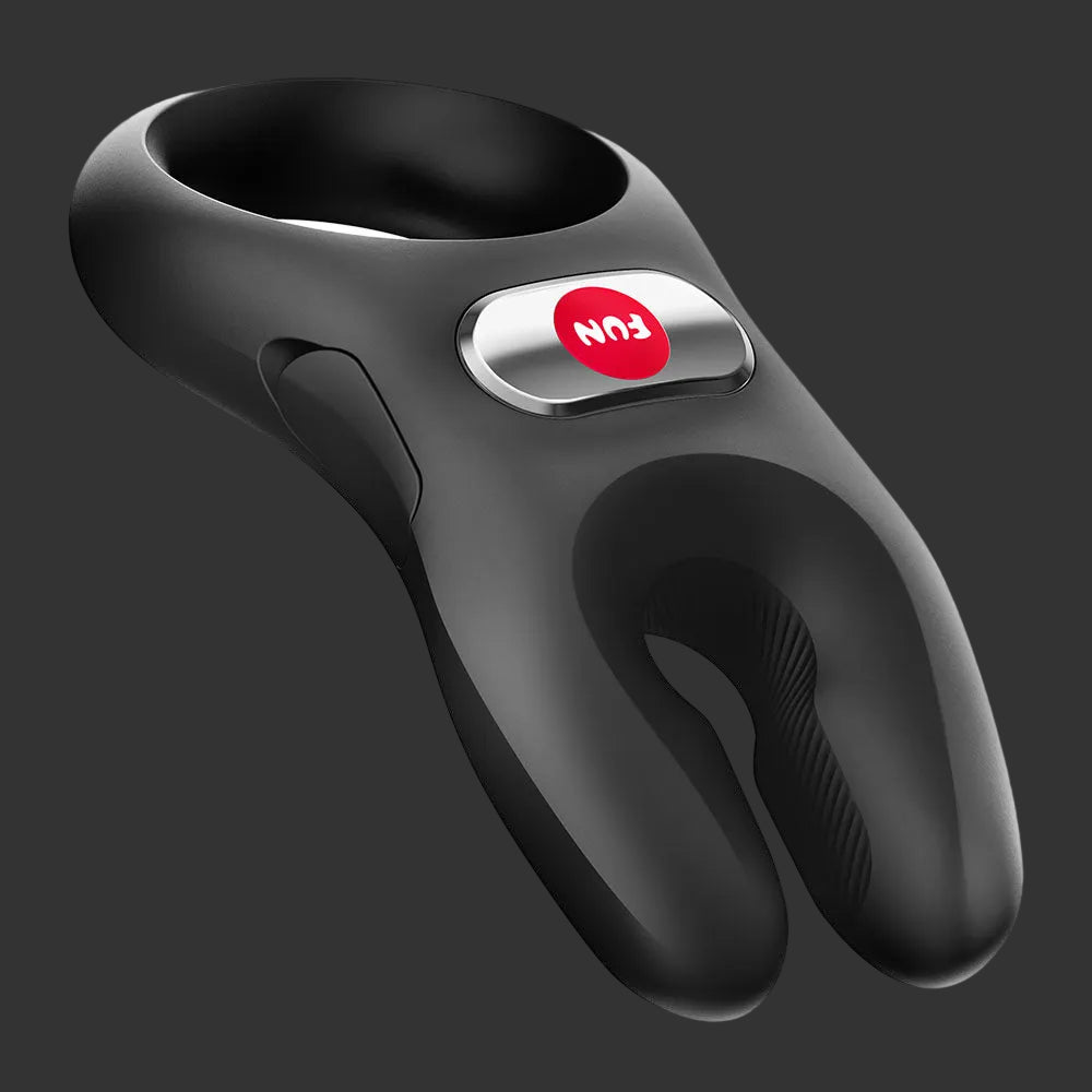 Fun Factory NOS PRO Black - Black USB-C Rechargeable Vibrating Cock Ring
