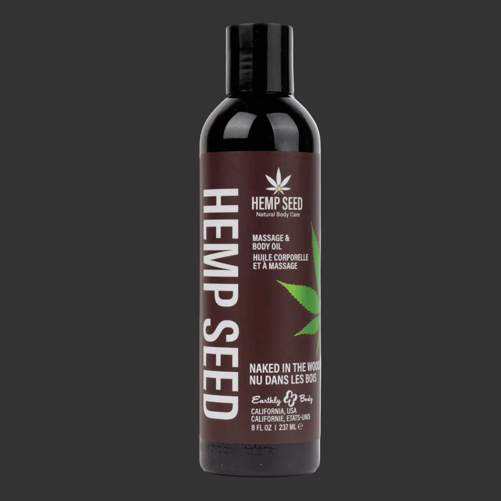Hemp Seed Massage & Body Oil  Naked In The Woods Tea & Ginger Scented  237ml