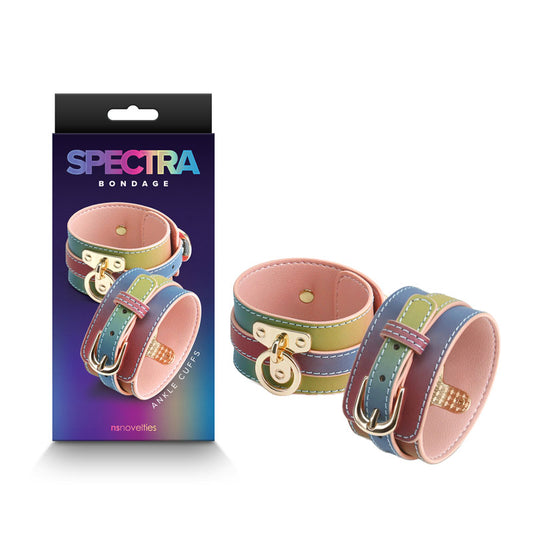 Spectra Bondage Ankle Cuffs Rainbow Restraints