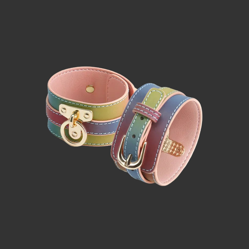 Spectra Bondage Ankle Cuffs Rainbow Restraints