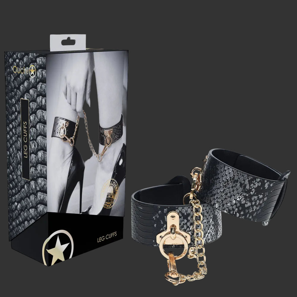 OUCH! Florence Collection - Leg Cuffs - Black Restraints