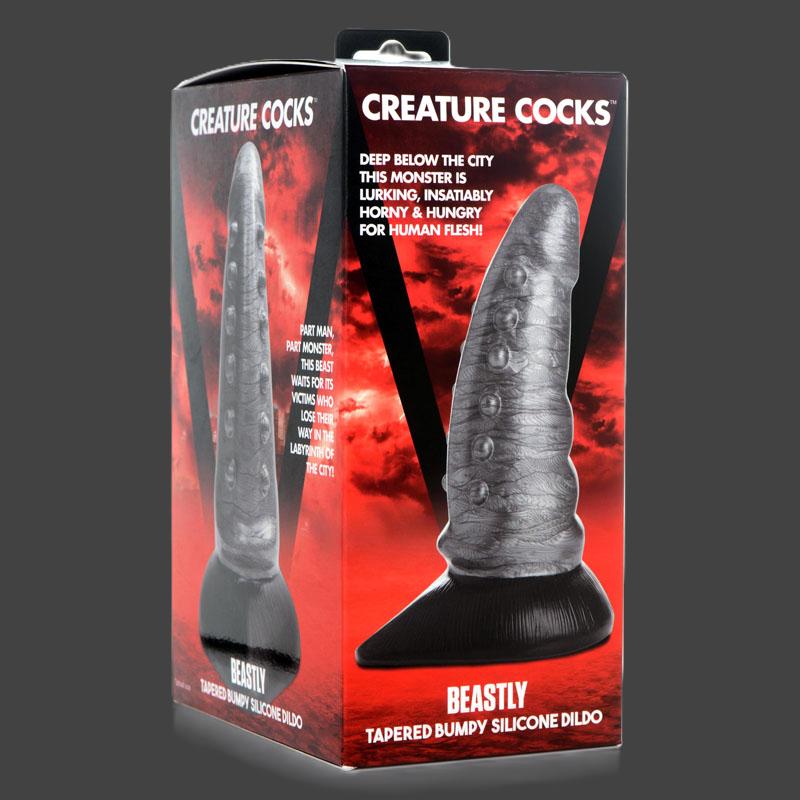 Creature Cocks Beastly Tapered Bumpy Silicone Dildo  21 cm