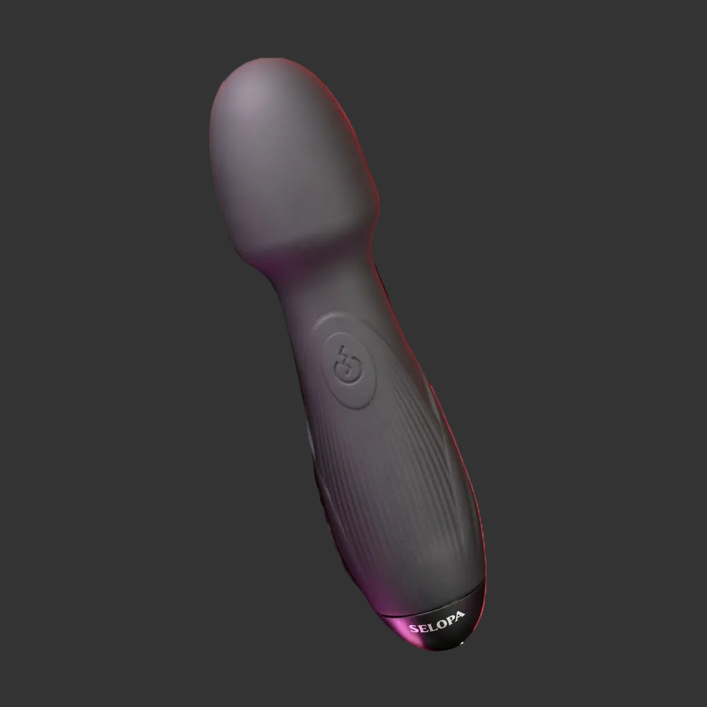 Selopa POWER TRIP - Black 18.8 cm USB Rechargeable Massage Wand